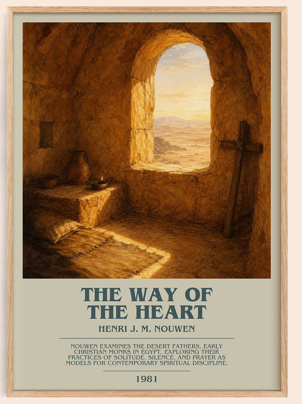 The Way of the Heart bookish book poster by Henri J. M. Nouwen – framed literary art print