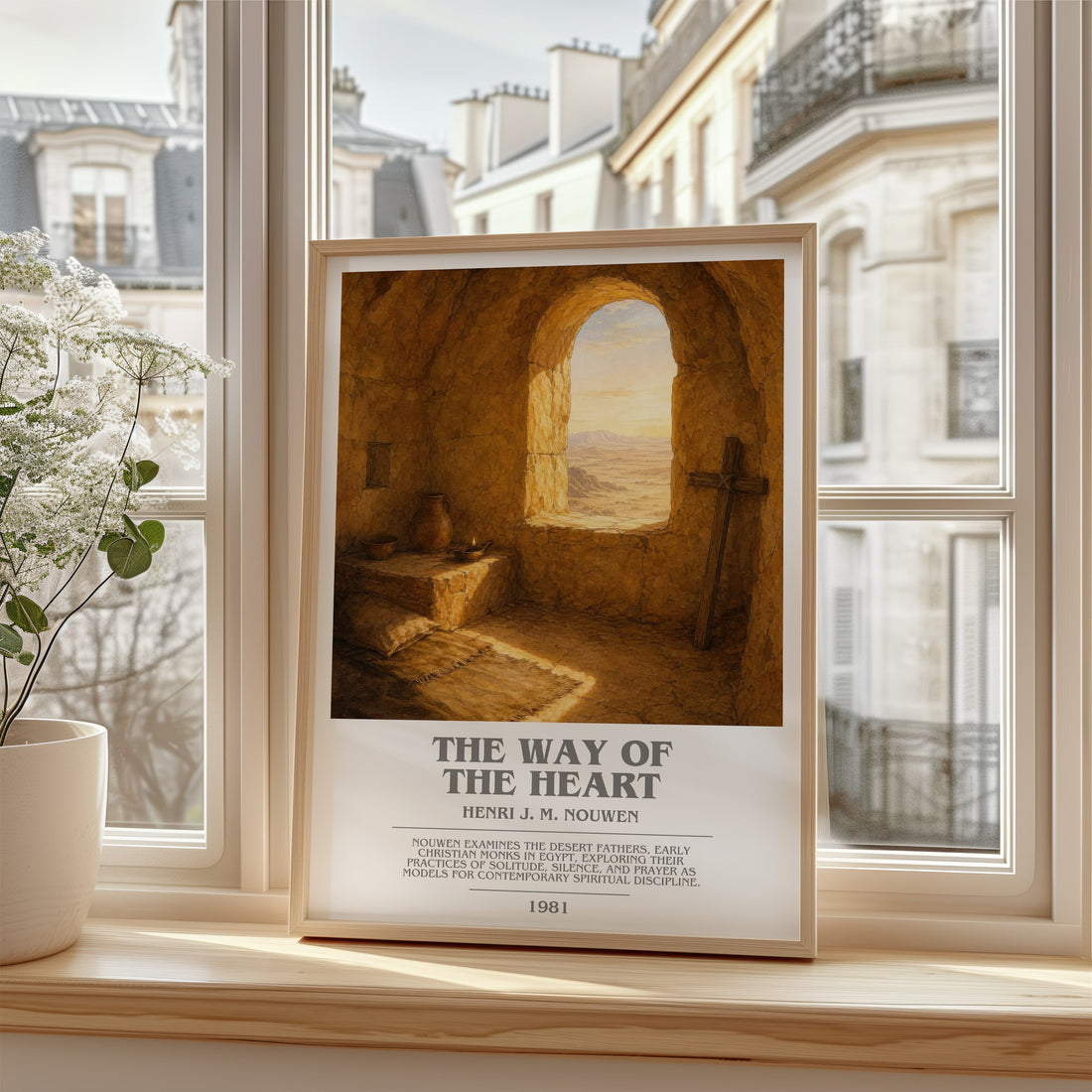 The Way of the Heart bookish poster colour and style options – Henri J. M. Nouwen book art