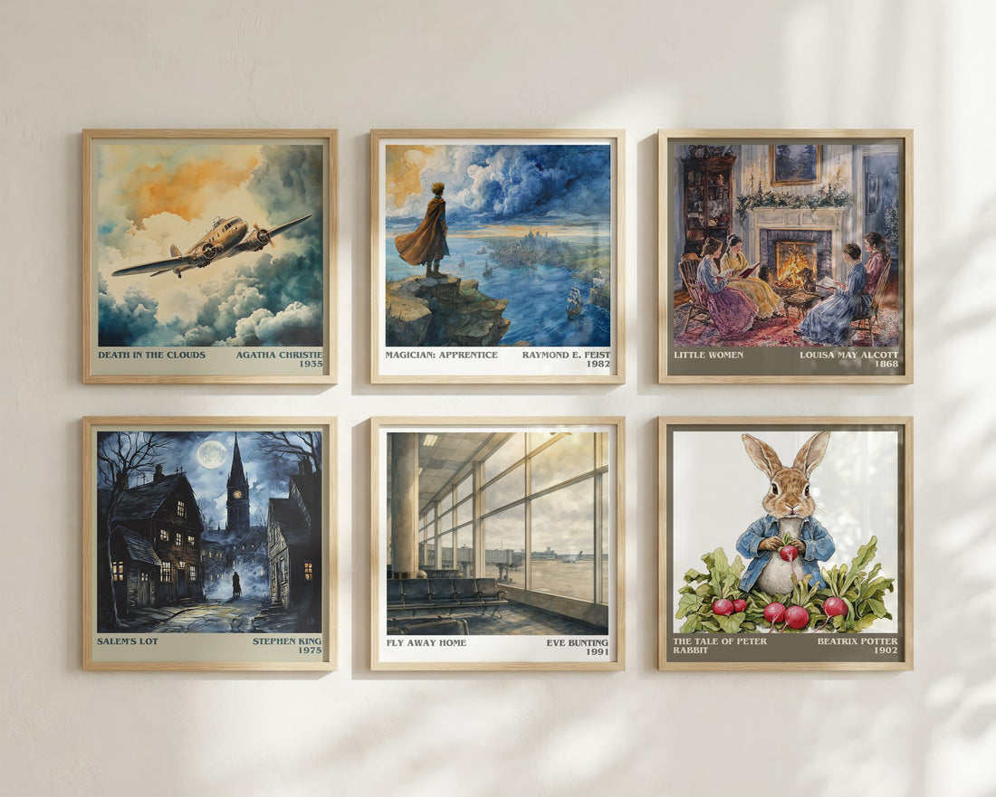 Fly Away Home literary art print colour and style options – Eve Bunting book art
