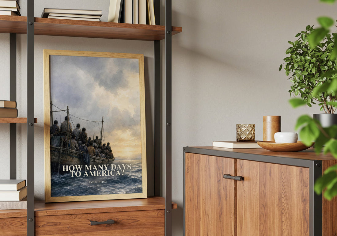 How Many Days to America? book watercolour illustration paper finish options – matte satin gloss