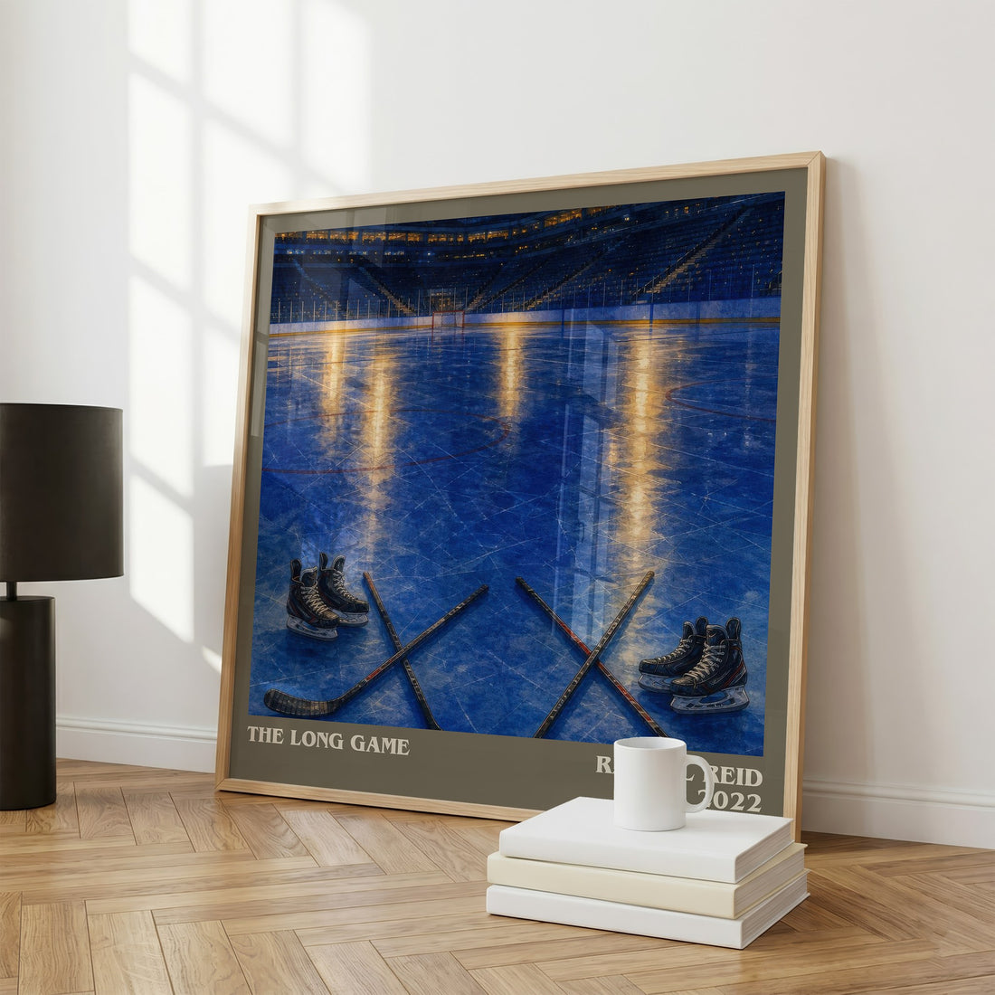 The Long Game literary print framed by window – literary home decor