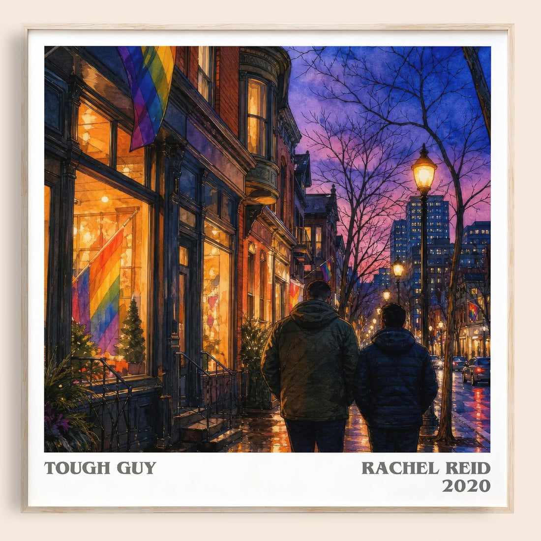 Tough Guy literary book poster by Rachel Reid – framed literary art print
