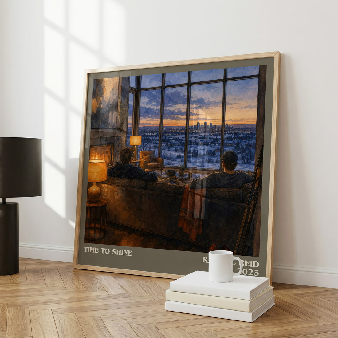 Time to Shine literary print framed by window – literary home decor
