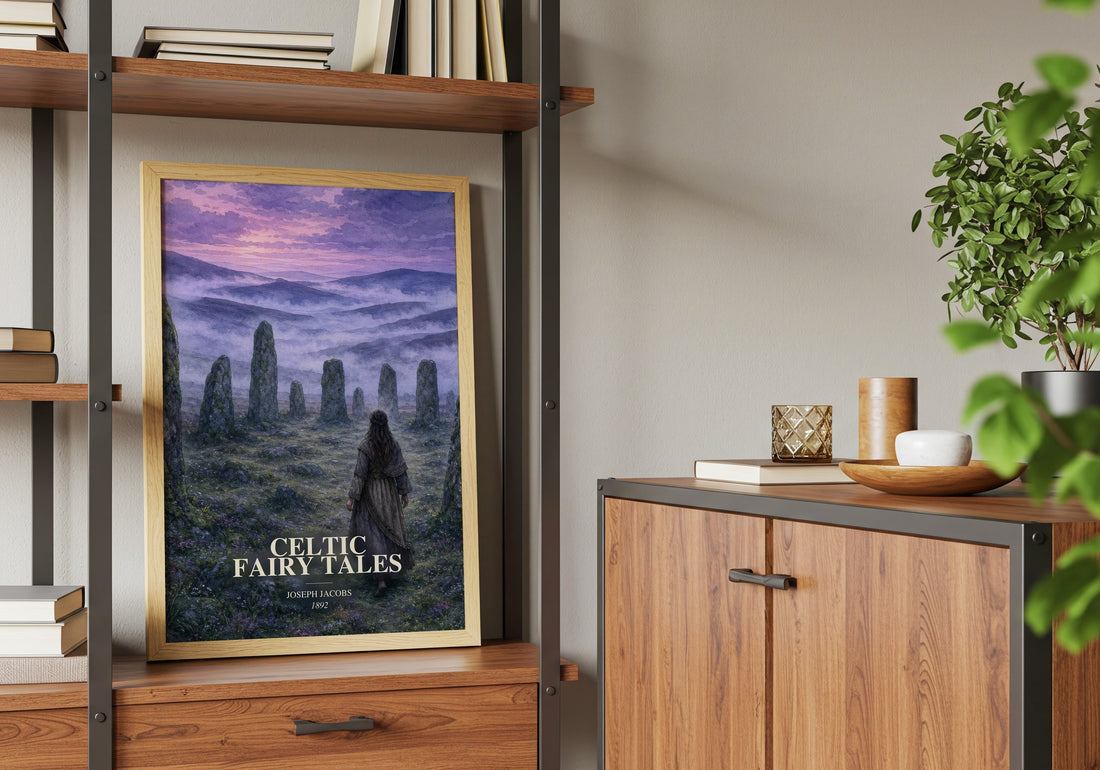 Celtic Fairy Tales book watercolour illustration paper finish options – matte satin gloss