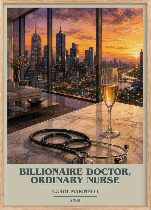 Billionaire Doctor, Ordinary Nurse Book Cover Poster by C. Marinelli