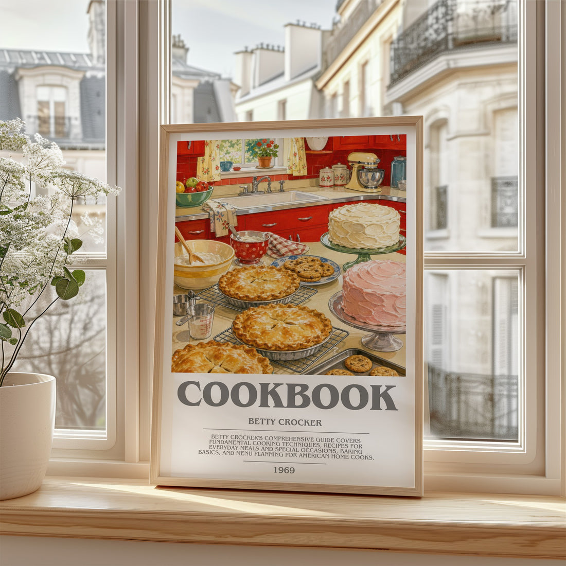 Cookbook bookish poster colour and style options – Betty Crocker book art