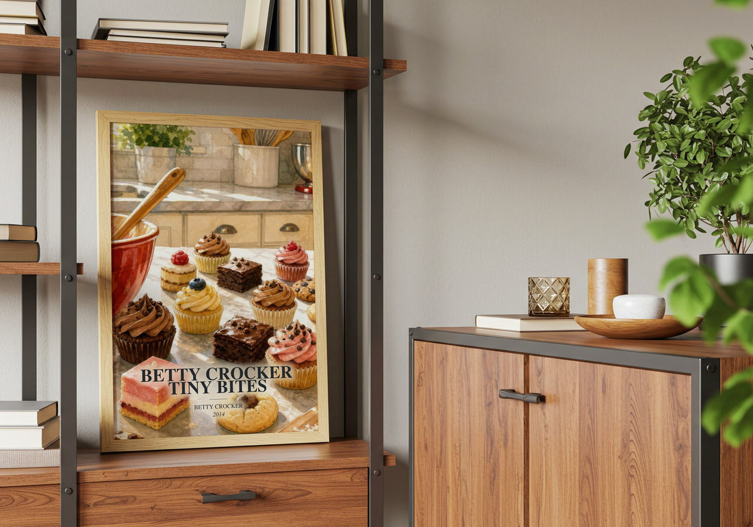 Betty Crocker tiny bites book watercolour illustration paper finish options – matte satin gloss