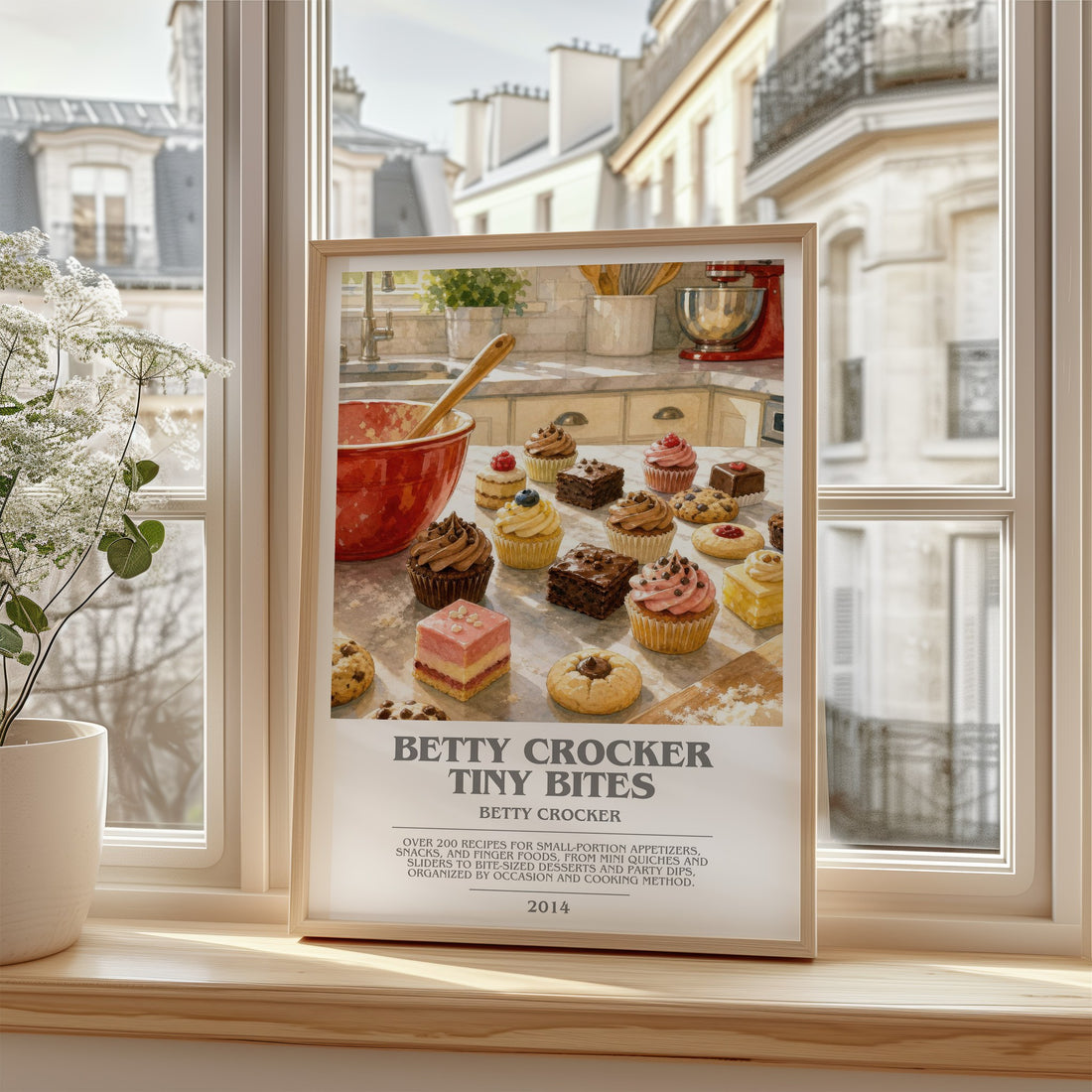 Betty Crocker tiny bites bookish poster colour and style options – Betty Crocker book art