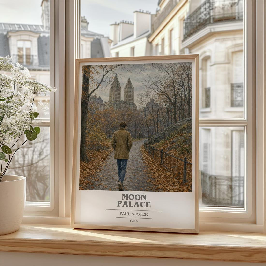 Moon Palace book cover poster colour and style options – Paul Auster book art