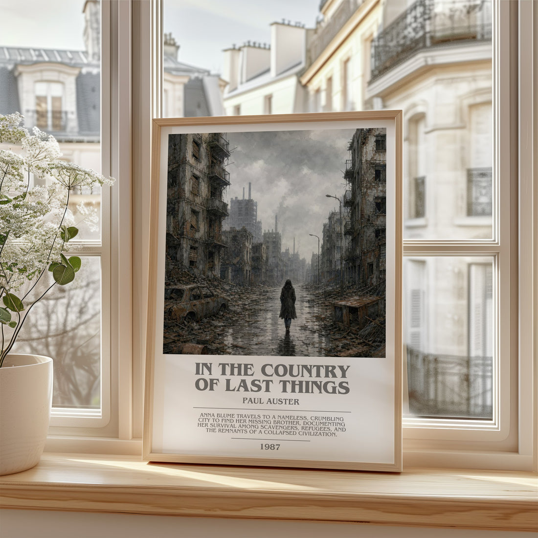 In the Country of Last Things bookish poster colour and style options – Paul Auster book art