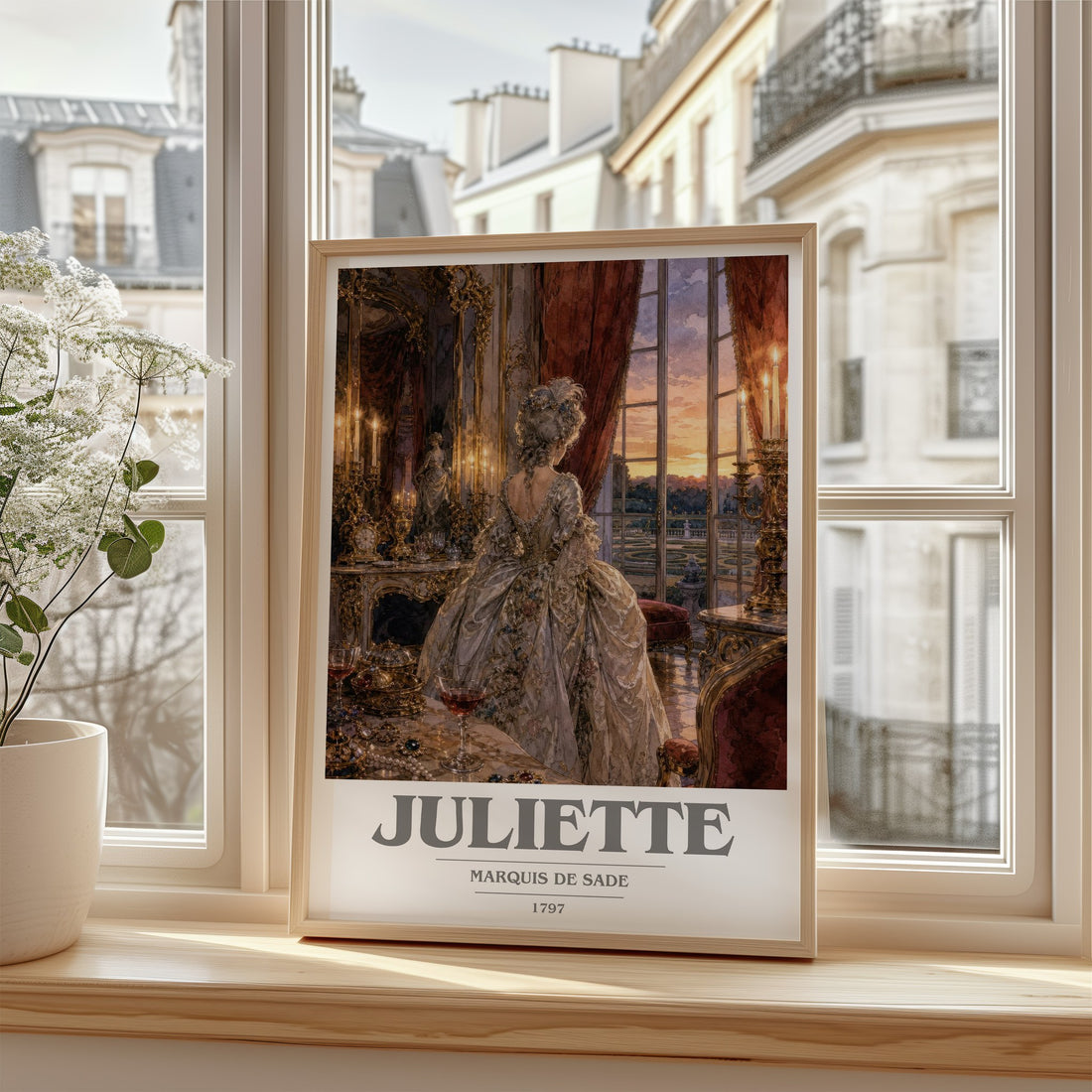 Juliette book cover poster colour and style options – Marquis de Sade book art