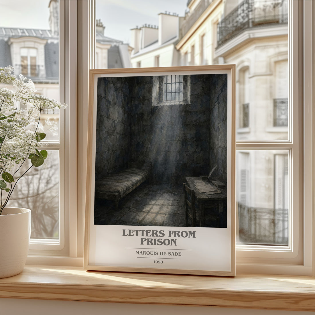 Letters from prison book cover poster colour and style options – Marquis de Sade book art