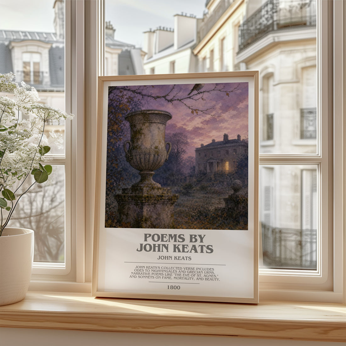 Poems by John Keats bookish poster colour and style options – John Keats book art