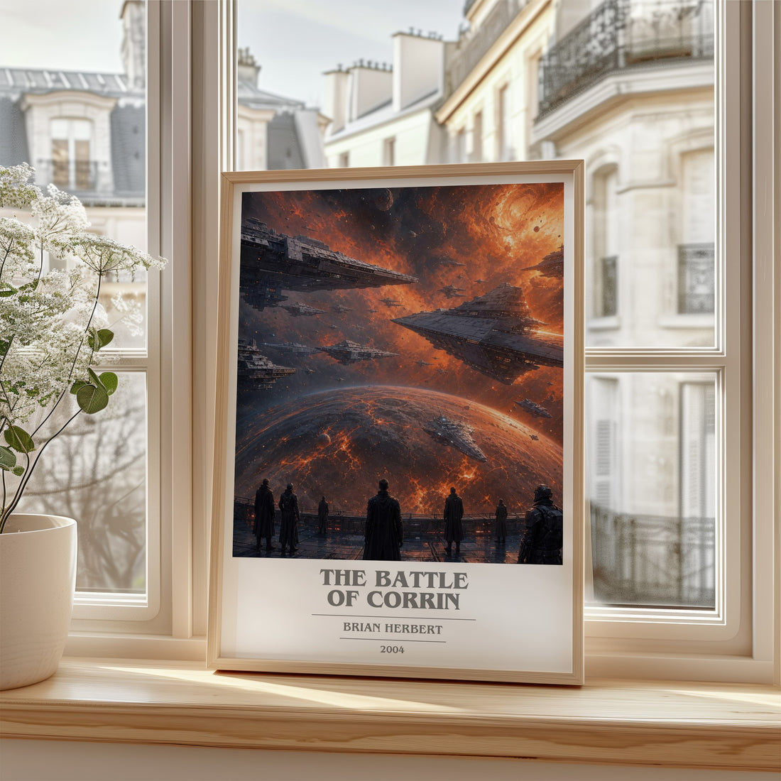The Battle of Corrin book cover poster colour and style options – Brian Herbert book art