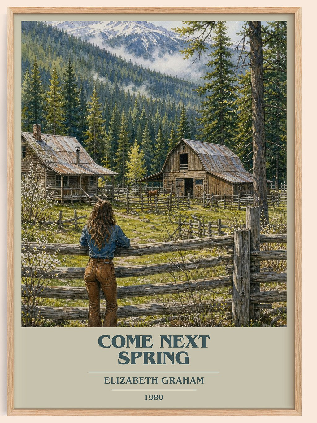 Come Next Spring book cover book poster by Elizabeth Graham – framed literary art print