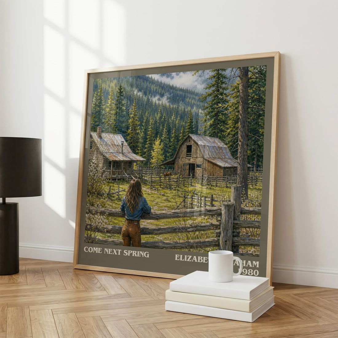 Come Next Spring literary print framed by window – literary home decor