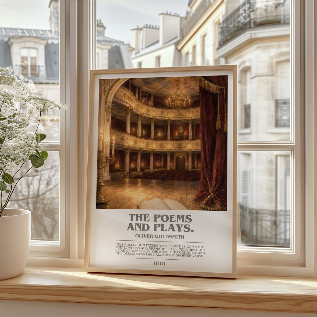 The poems and plays. bookish poster colour and style options – Oliver Goldsmith book art