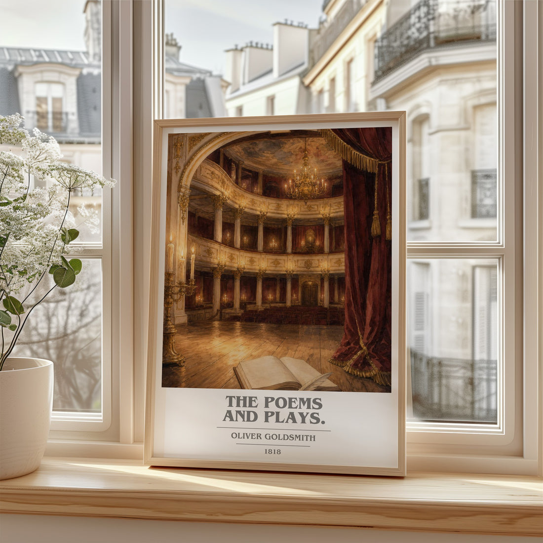 The poems and plays. book cover poster colour and style options – Oliver Goldsmith book art