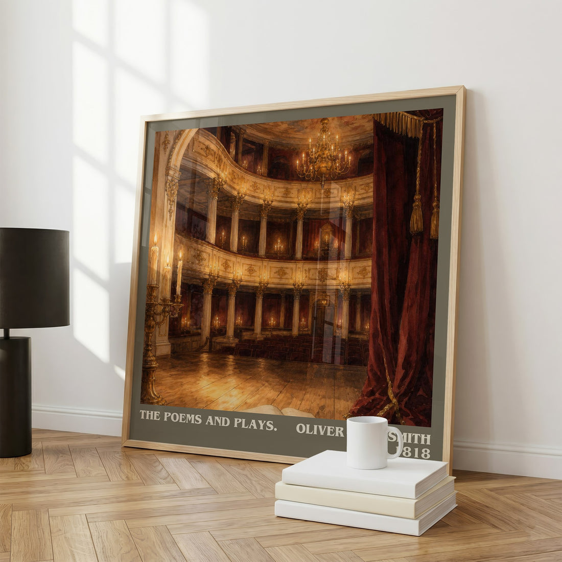 The poems and plays. literary print framed by window – literary home decor