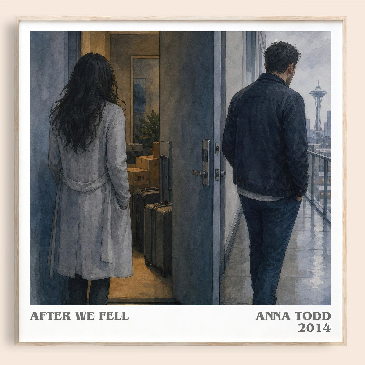 After We Fell literary book poster by Anna Todd – framed literary art print