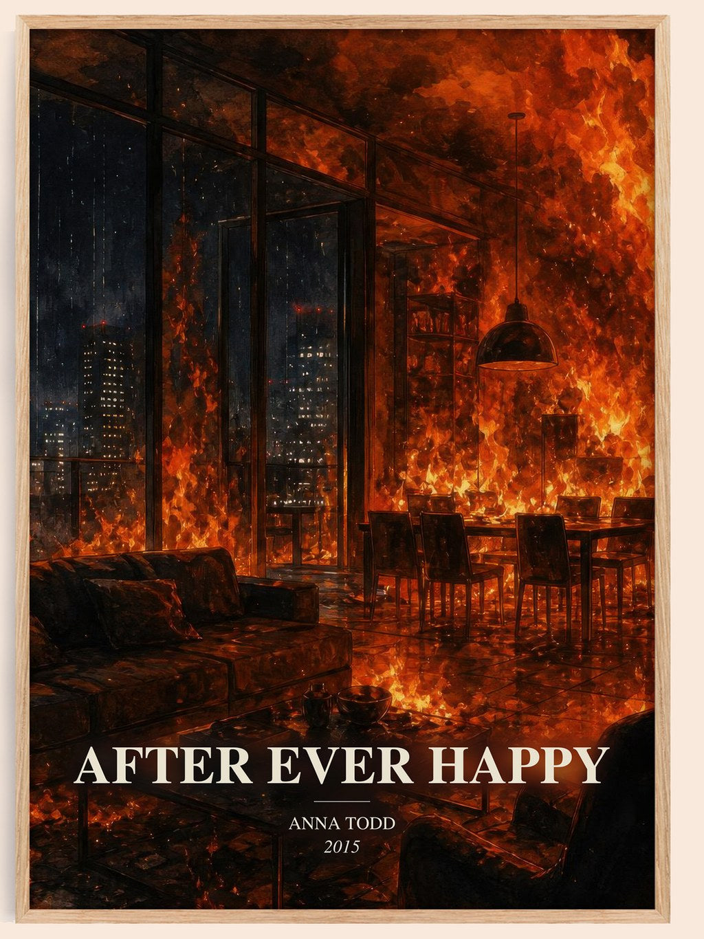 After Ever Happy watercolour book poster by Anna Todd – framed literary art print