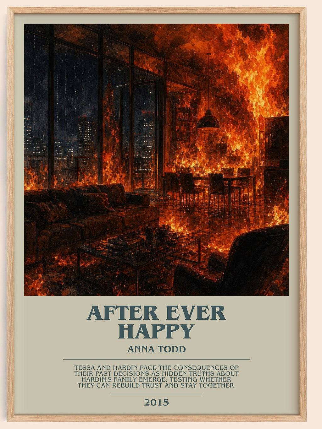 After Ever Happy bookish book poster by Anna Todd – framed literary art print