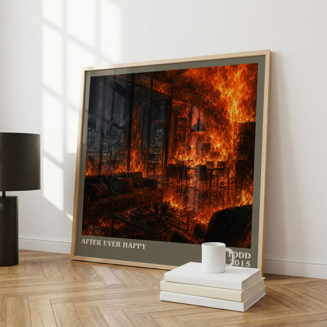 After Ever Happy literary print framed by window – literary home decor