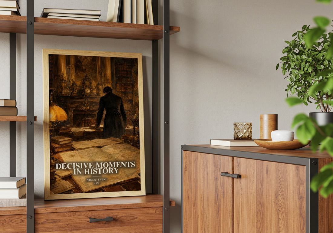 Decisive moments in history book watercolour illustration paper finish options – matte satin gloss
