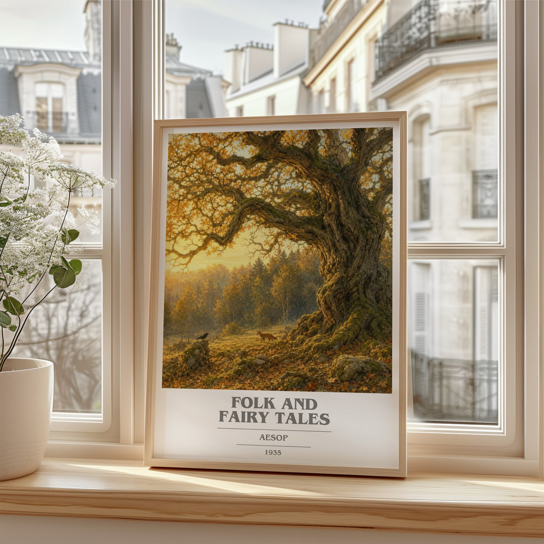 Folk and fairy tales book cover poster colour and style options – Aesop book art