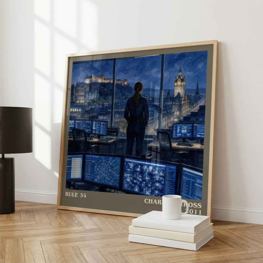 Rule 34 literary print framed by window – literary home decor