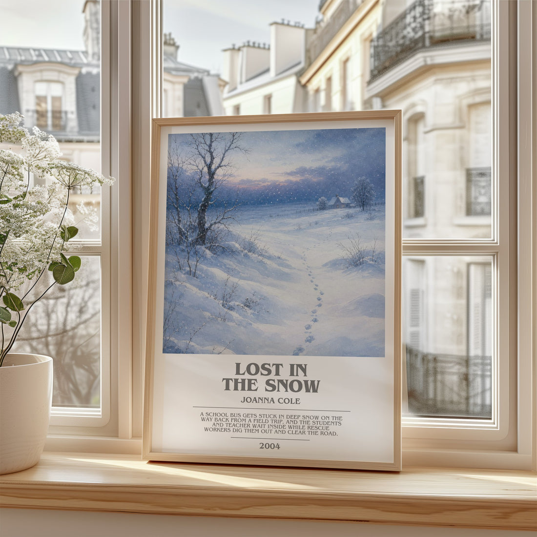 Lost in the snow bookish poster colour and style options – Joanna Cole book art