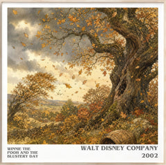 Winnie the Pooh and the Blustery Day Literary Art Print by W. Company