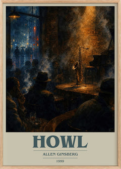 Howl Book Cover Poster by Allen Ginsberg