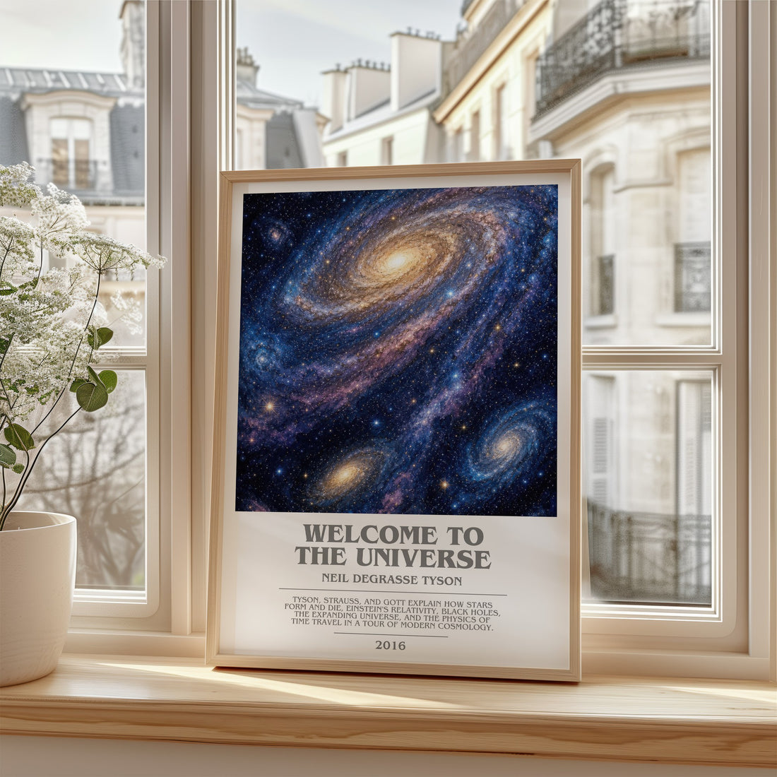 Welcome to the Universe bookish poster colour and style options – Neil deGrasse Tyson book art