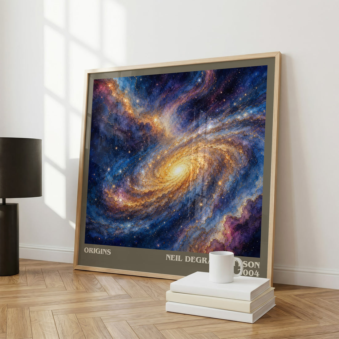 Origins literary print framed by window – literary home decor