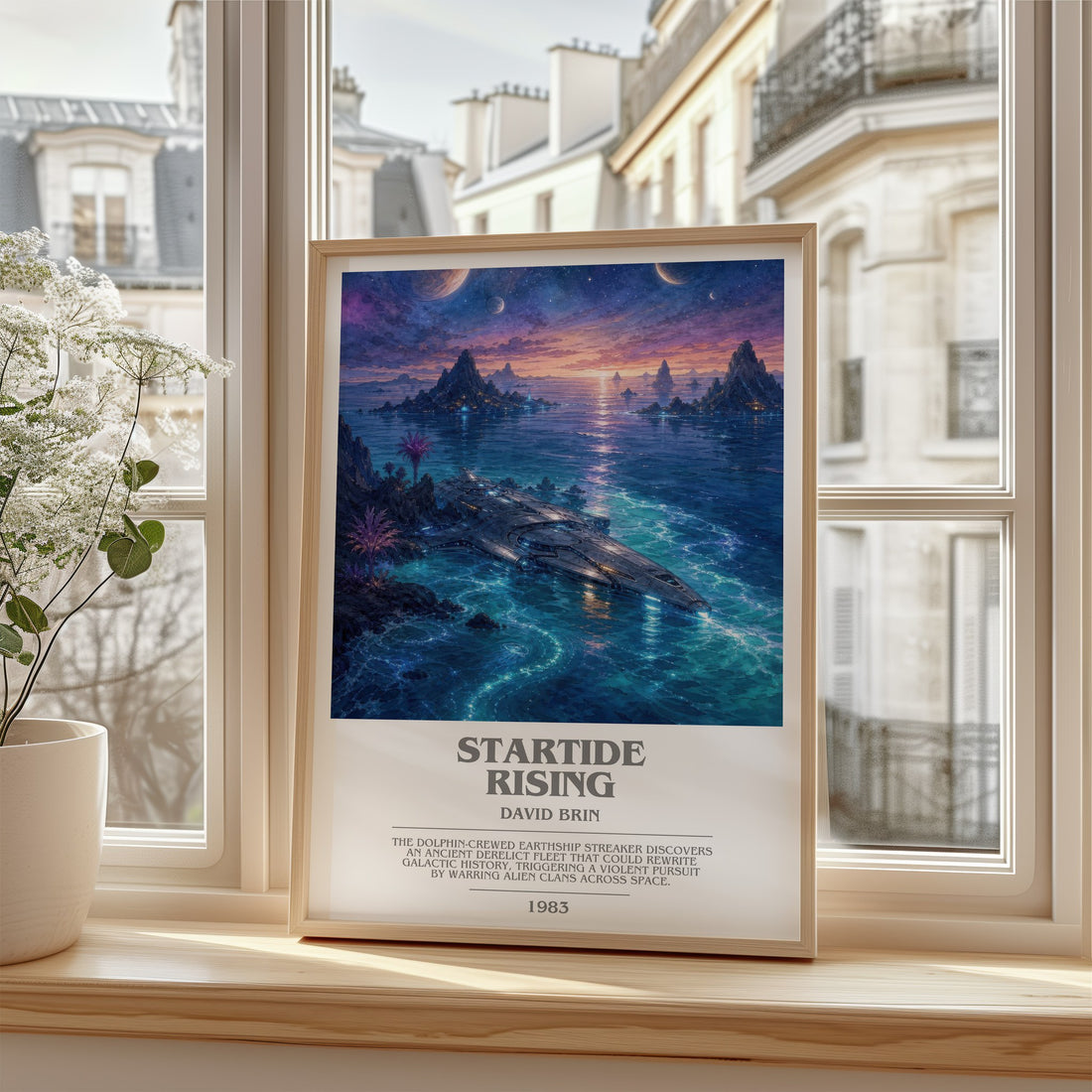 Startide Rising bookish poster colour and style options – David Brin book art