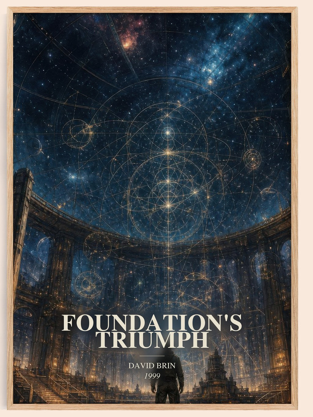Foundation's Triumph watercolour book poster by David Brin – framed literary art print