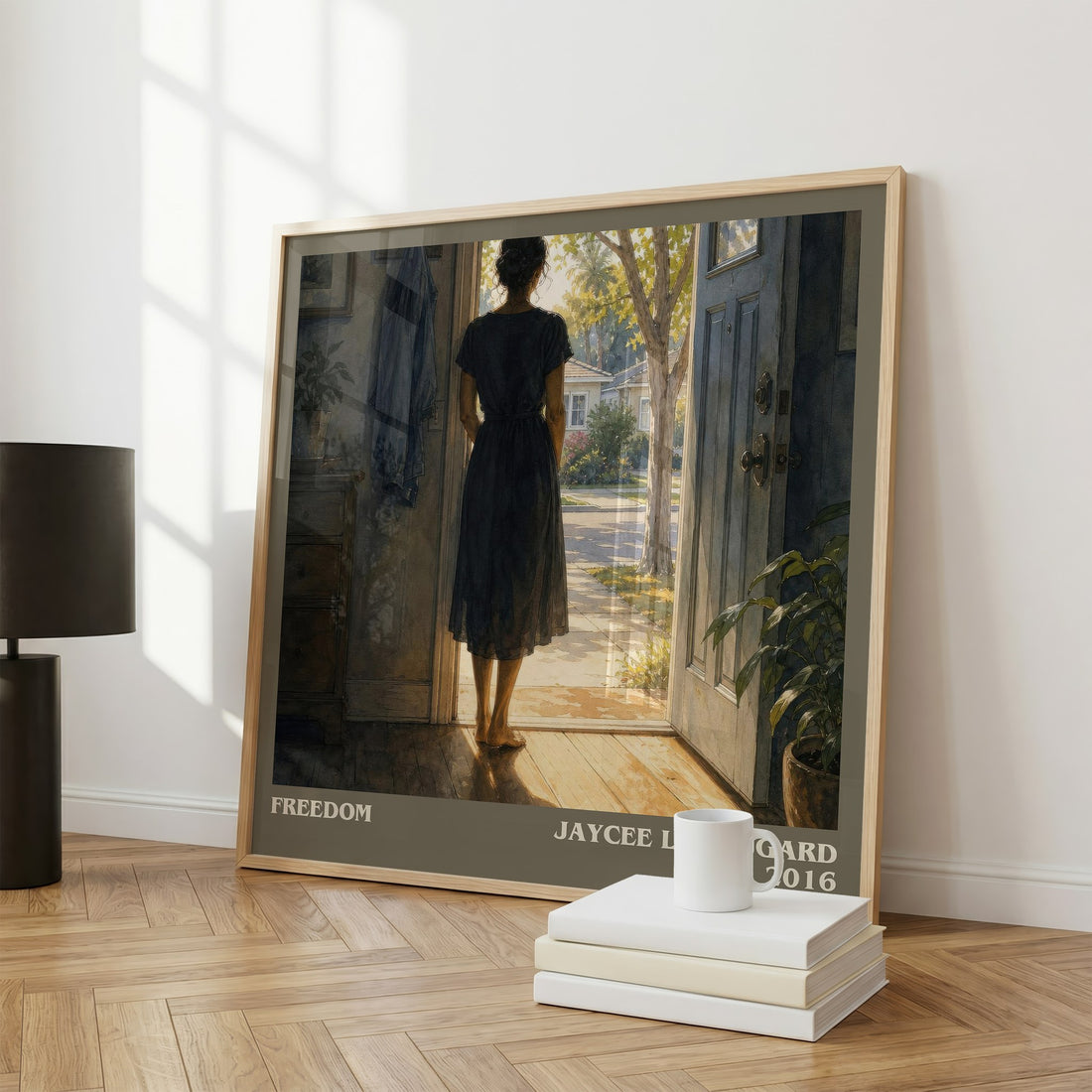 Freedom literary print framed by window – literary home decor