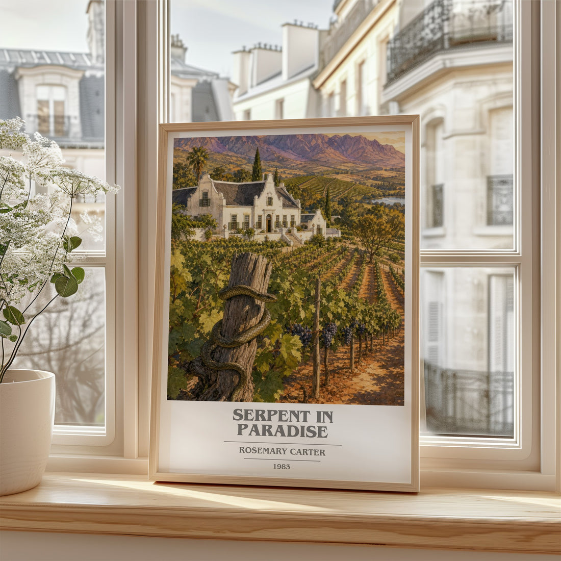 Serpent in paradise book cover poster colour and style options – Rosemary Carter book art