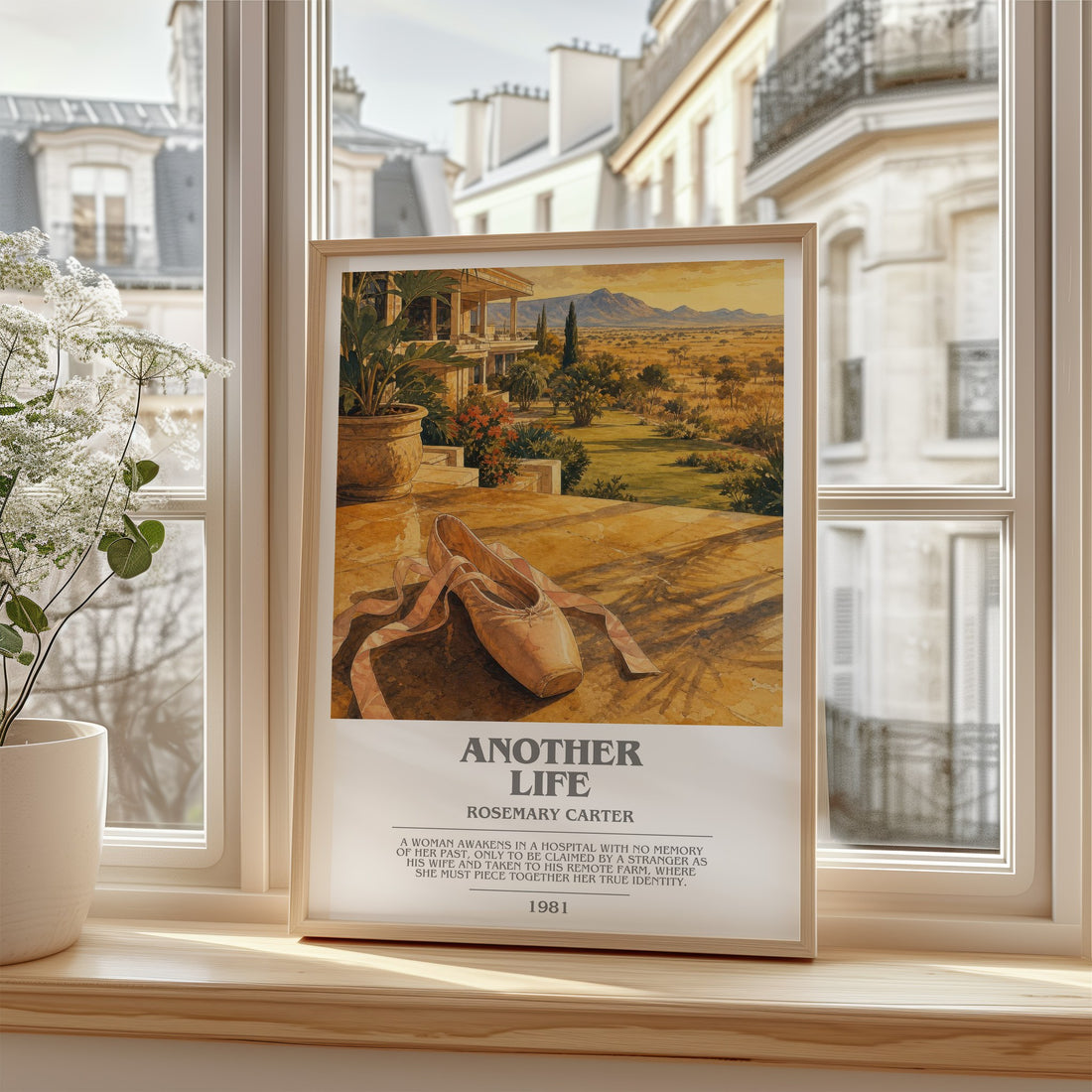 Another Life bookish poster colour and style options – Rosemary Carter book art