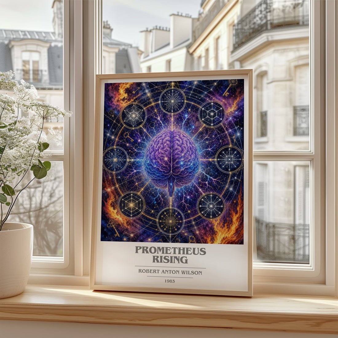 Prometheus Rising book cover poster colour and style options – Robert Anton Wilson book art