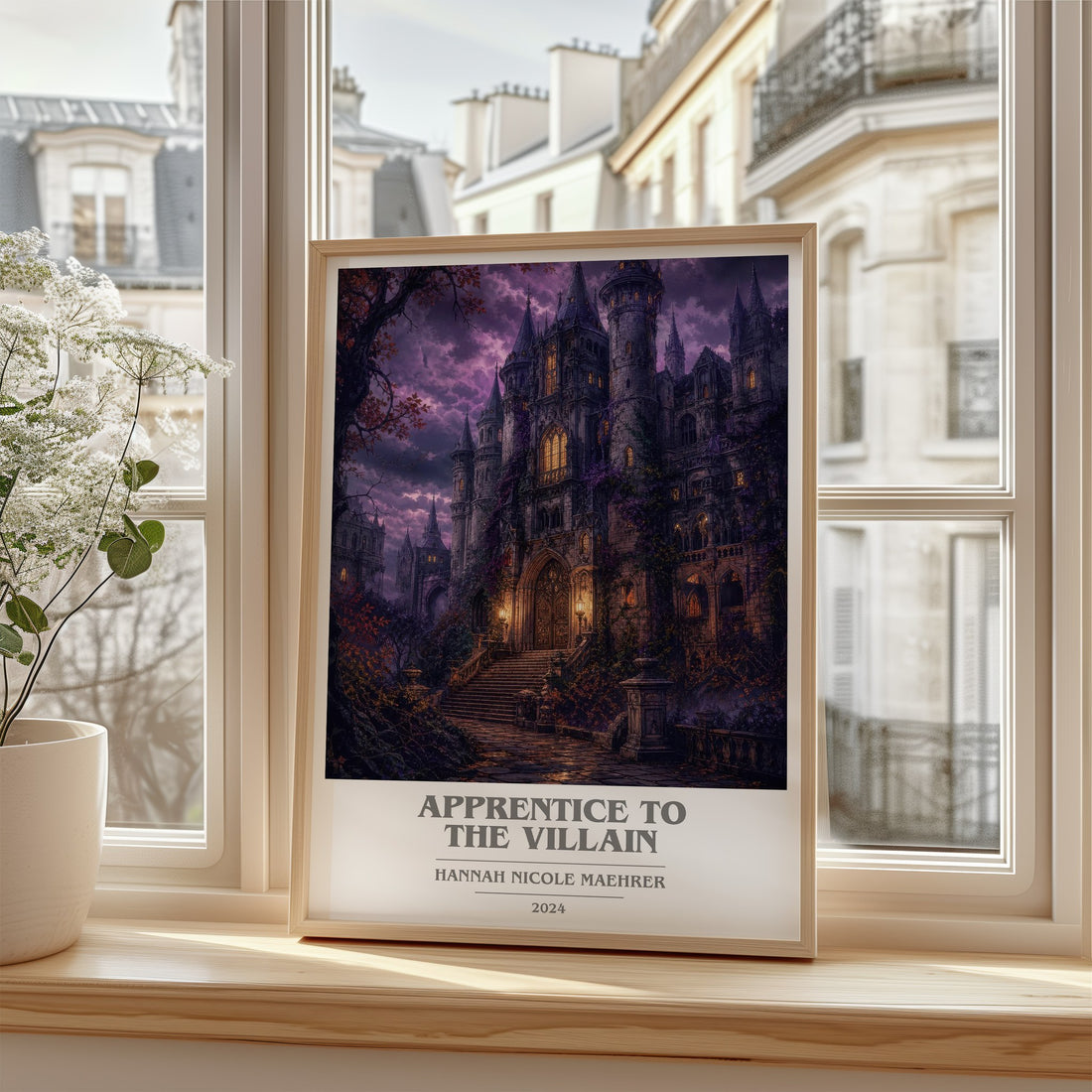 Apprentice to the Villain book cover poster colour and style options – Hannah Nicole Maehrer book art