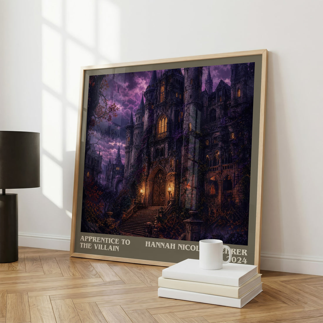 Apprentice to the Villain literary print framed by window – literary home decor