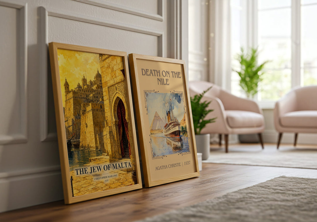 The Jew of Malta watercolour print framed by window – literary home decor