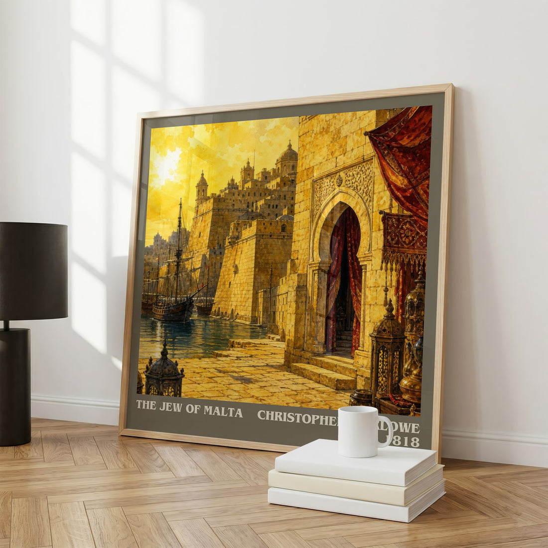 The Jew of Malta literary print framed by window – literary home decor