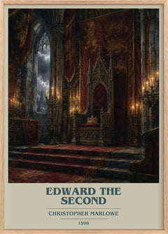 Edward the Second Book Cover Poster by Christopher Marlowe