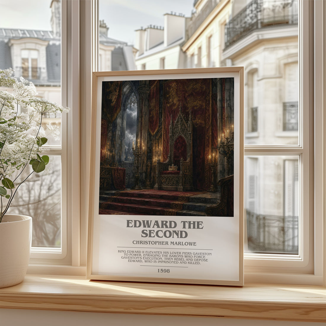 Edward the Second bookish poster colour and style options – Christopher Marlowe book art