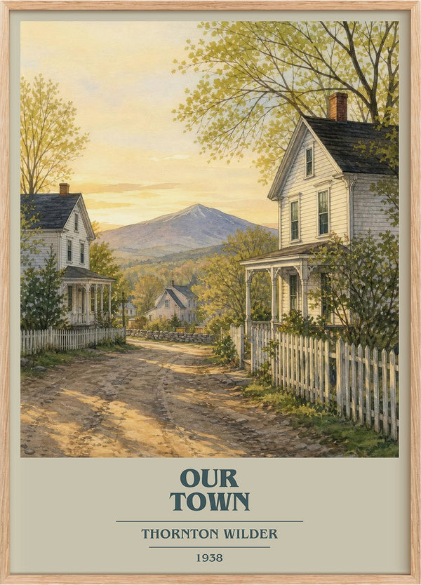 Our town Book Cover Poster by Thornton Wilder