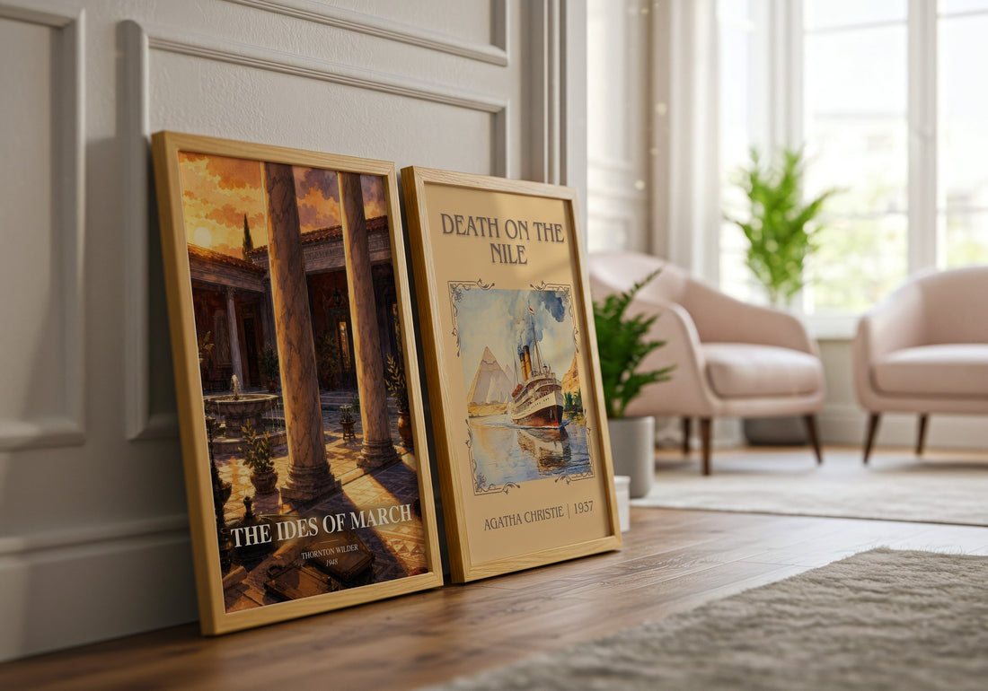 The Ides of March watercolour print framed by window – literary home decor
