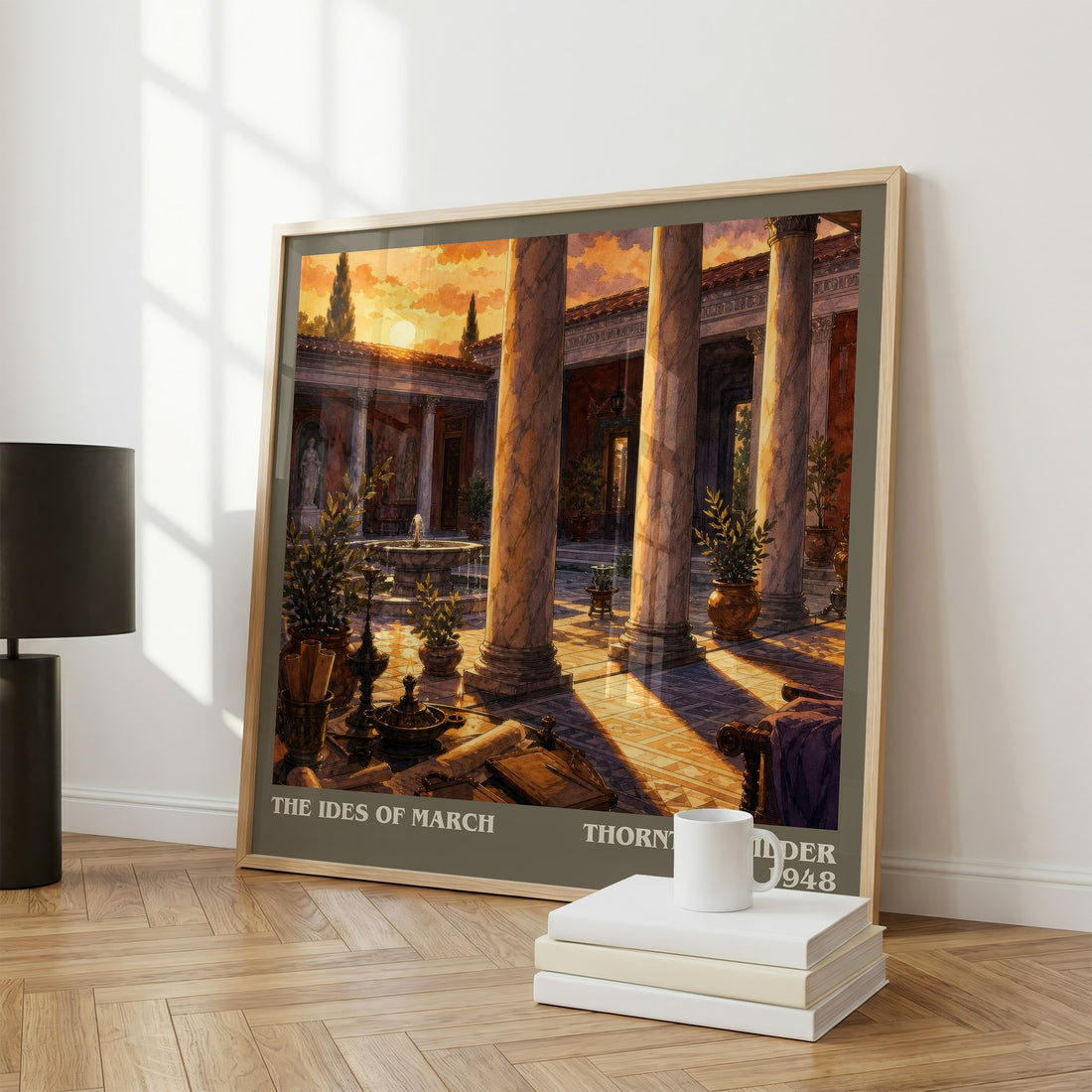 The Ides of March literary print framed by window – literary home decor